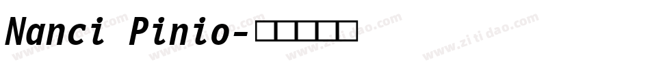 Nanci Pinio字体转换